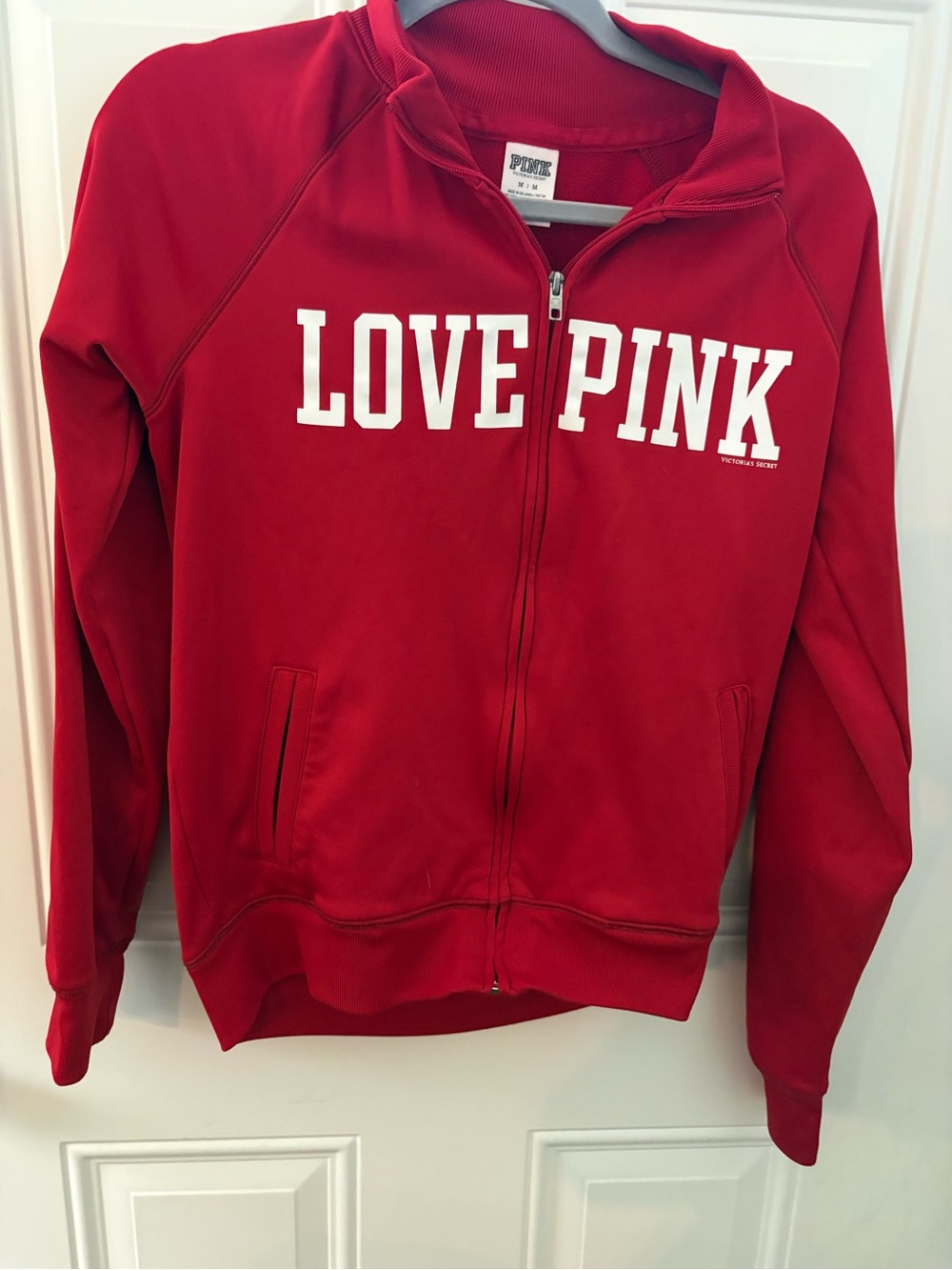 PINK Victoria's Secret Red LOVE PINK Full-Zip Jacket